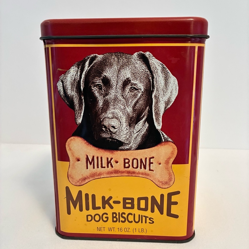Milk-Bone Dog Biscuits Black Labrador Retriever Tin Limited Edition Vintage - Picture 5 of 10